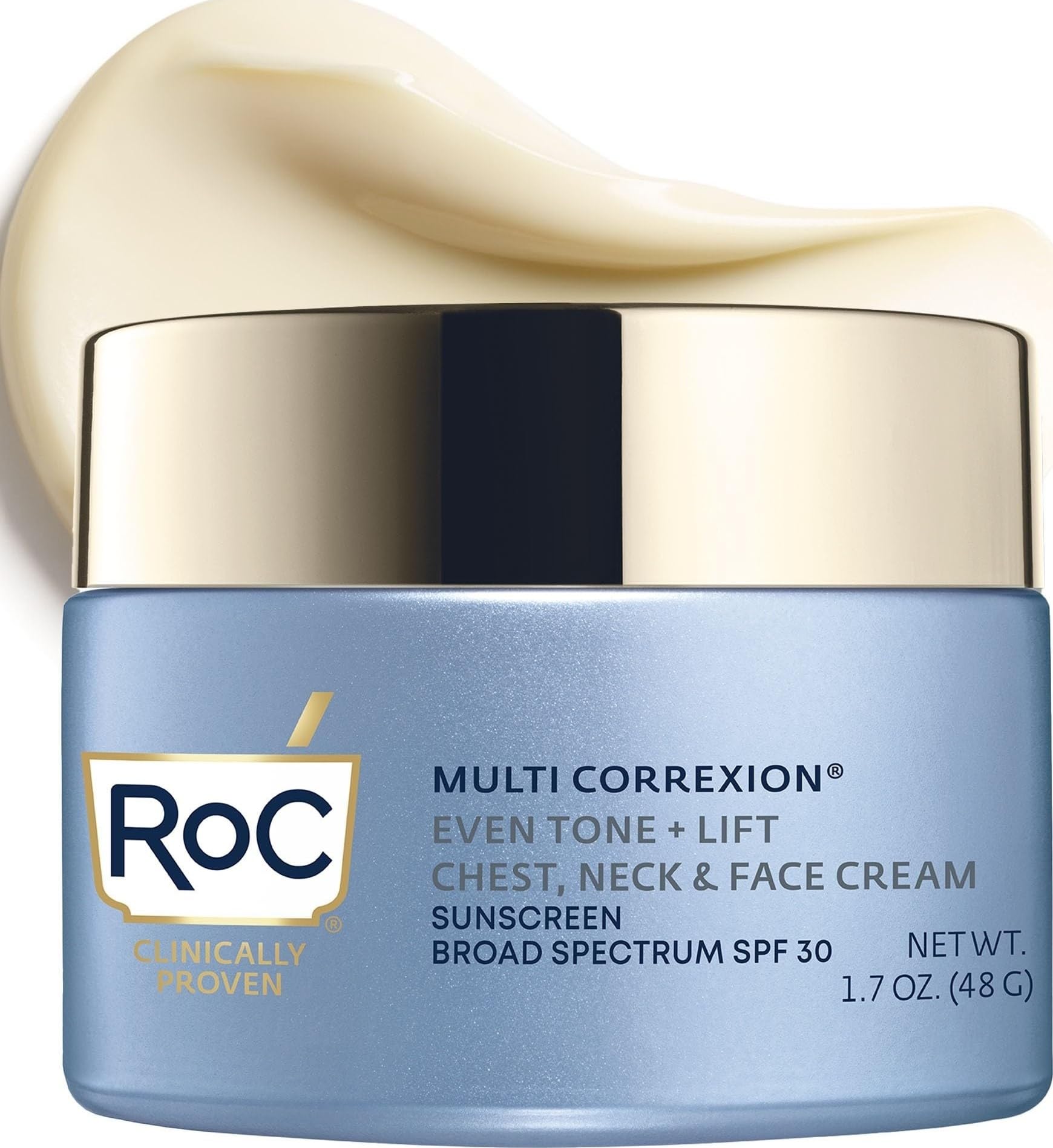 RoC front packaging showing product and SPF30 protection benefit