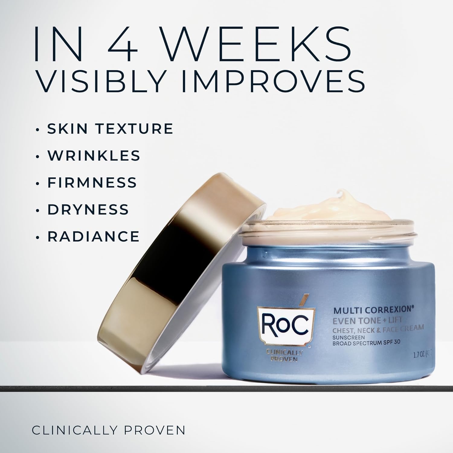 RoC tube in hand size comparison showing travel-friendly two months benefit