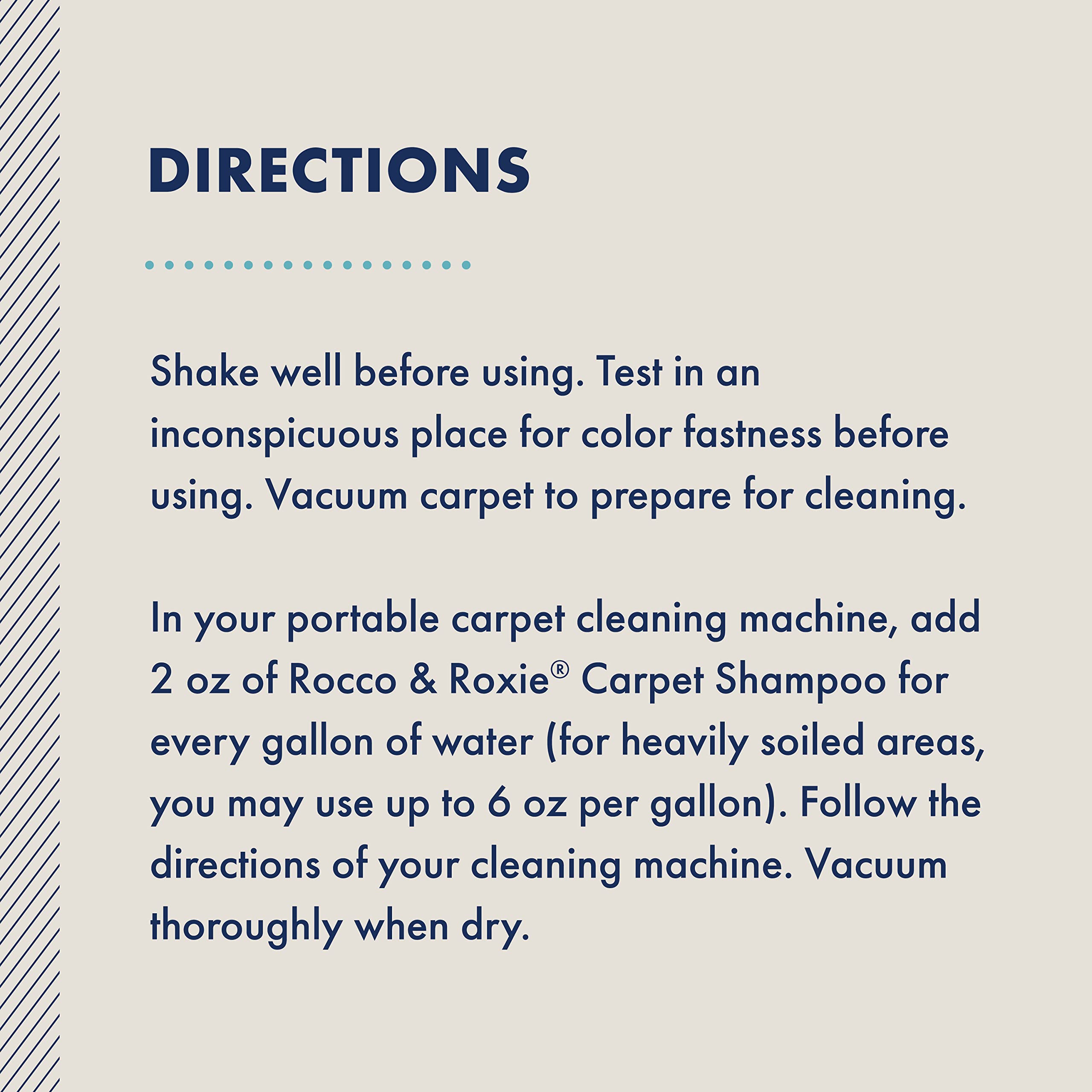 Rocco & Roxie before and after carpet cleaning showing visible stain removal benefit