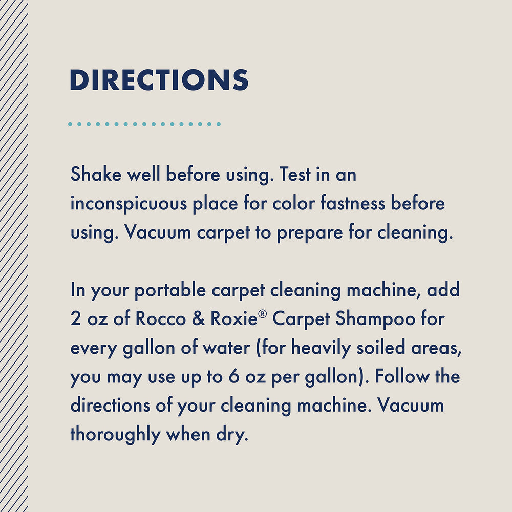 Rocco & Roxie before and after carpet cleaning showing visible stain removal benefit