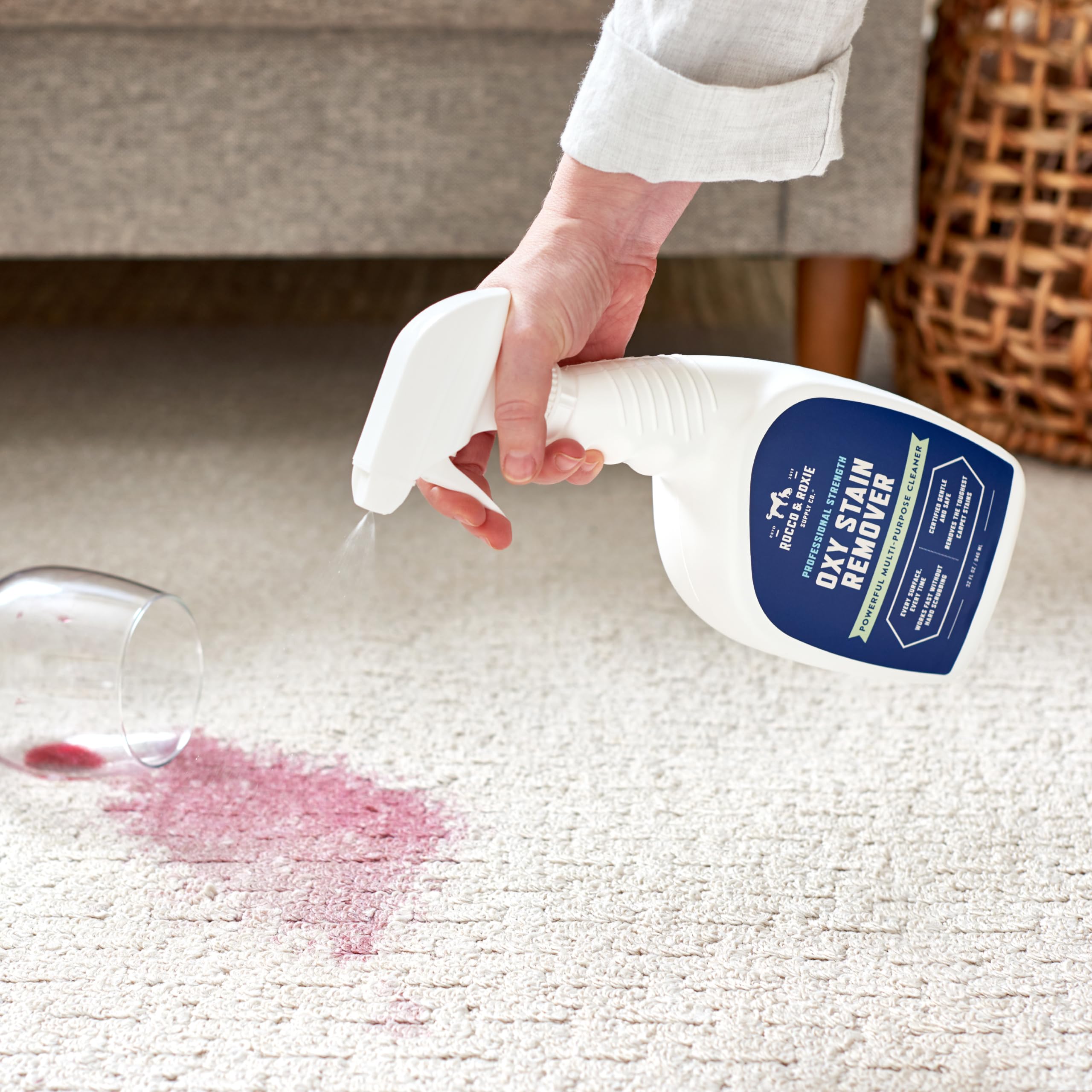 Rocco & Roxie oxygen foam close-up showing active stain-lifting power