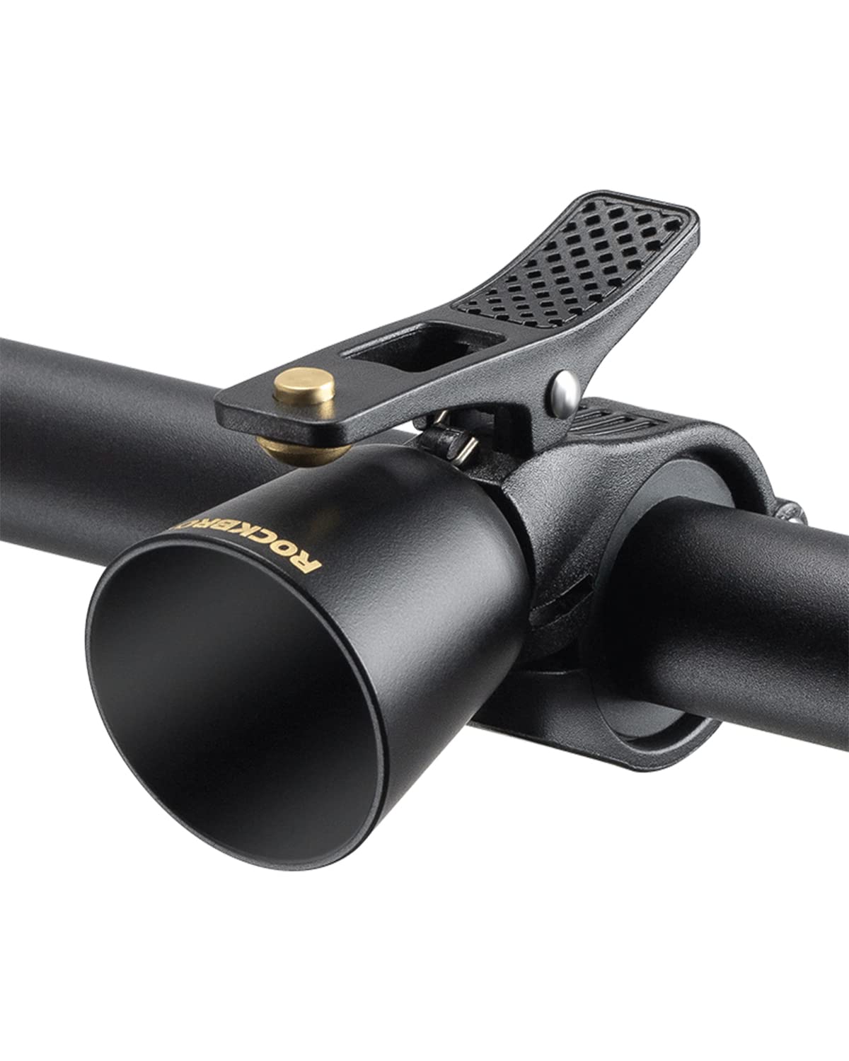 ROCKBROS front view brass bell showing compact profile and loud tone