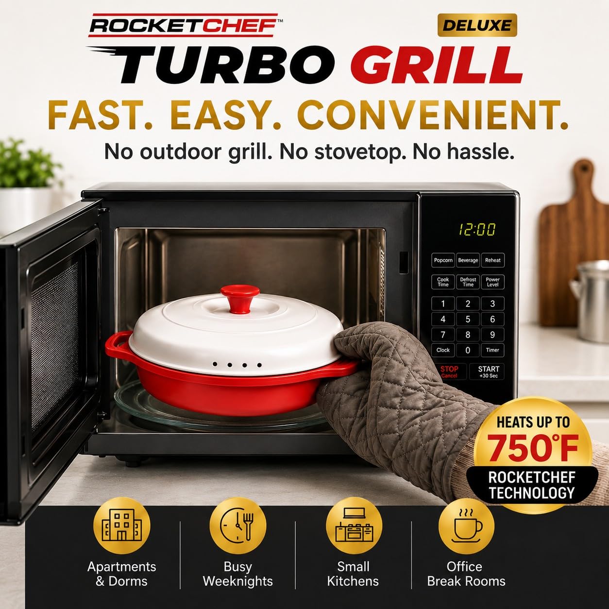 ROCKET CHEF recipe guide and product box providing quick meal inspiration benefit