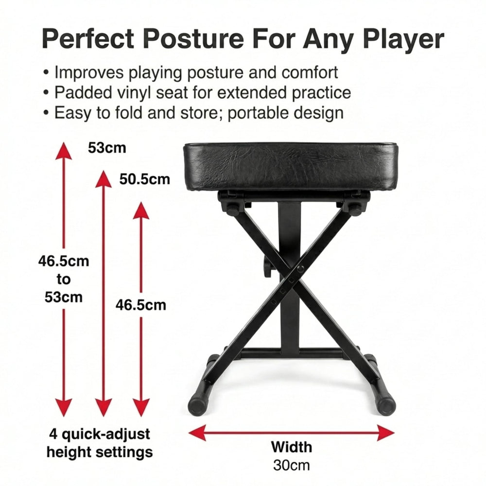 RockJam folded flat for travel and storage, easy to carry and pack
