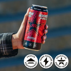 Top-down view of Rockstar punched Hardcore Apple can with pull tab visible