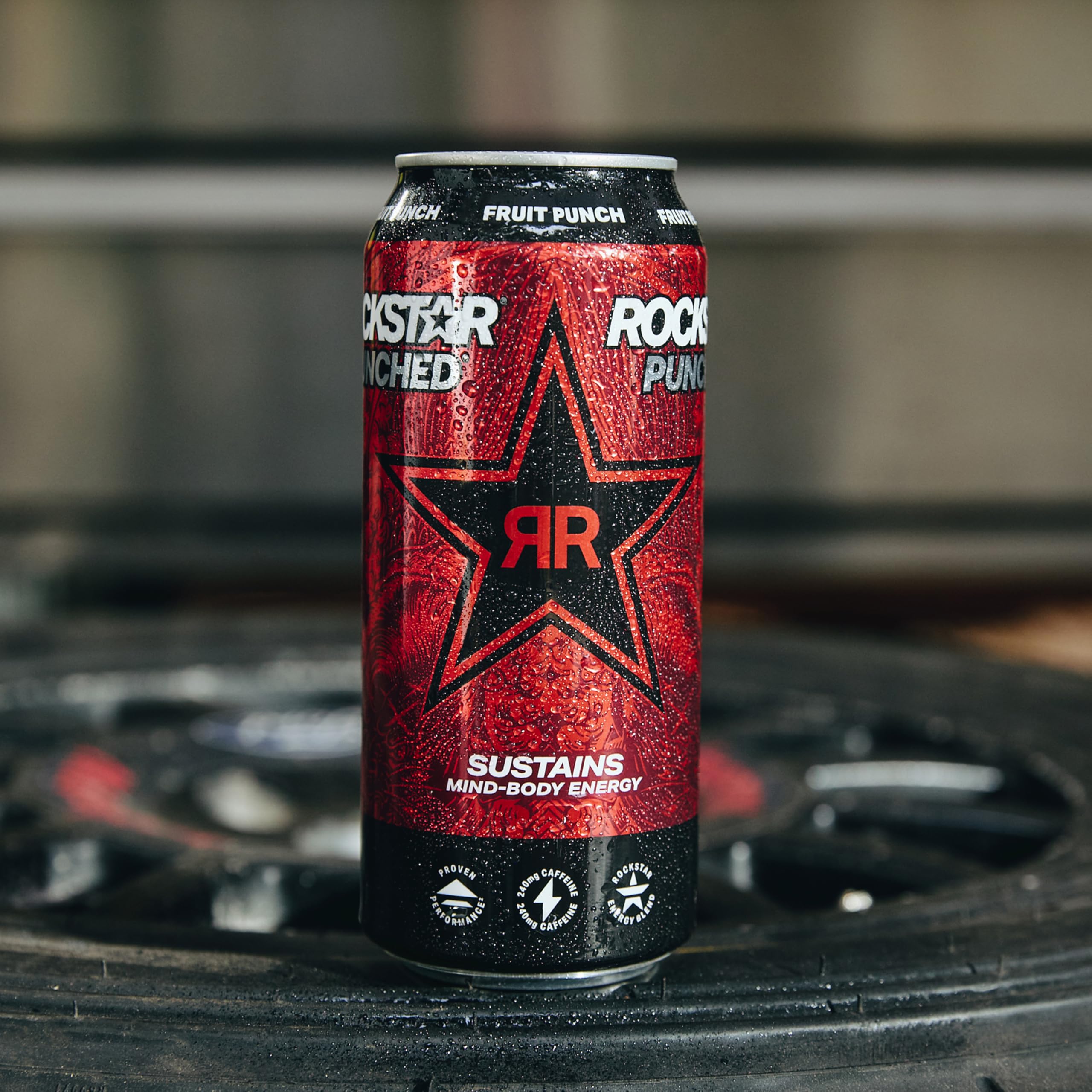 Rockstar nutrition label close-up showing ingredients and informational benefit