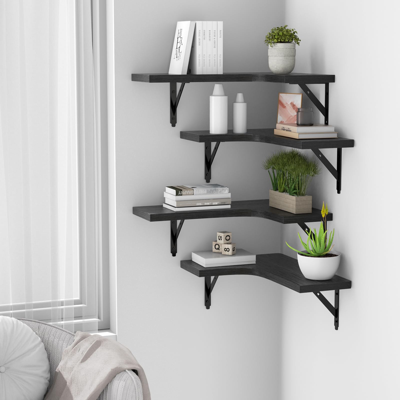 ROMGUAR CRAFT shelf in bathroom holding toiletries to maximize vertical storage