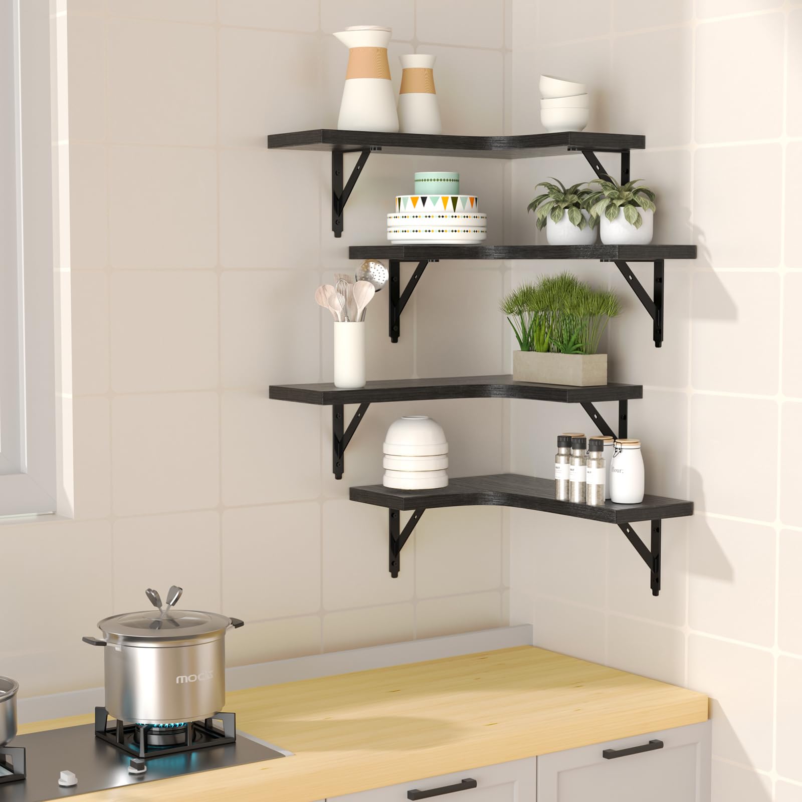 ROMGUAR CRAFT shelf next to a book to show size and sturdy weight support