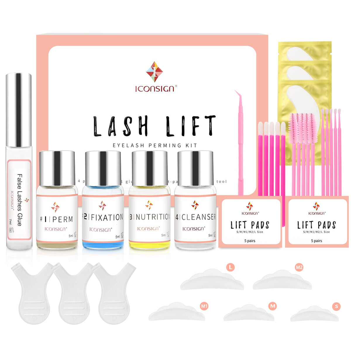 RONKIE front packaging showing complete lash lift kit benefits