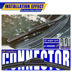 Rooppa passenger 17-inch blade detail highlighting smooth rubber for streak-free wipe