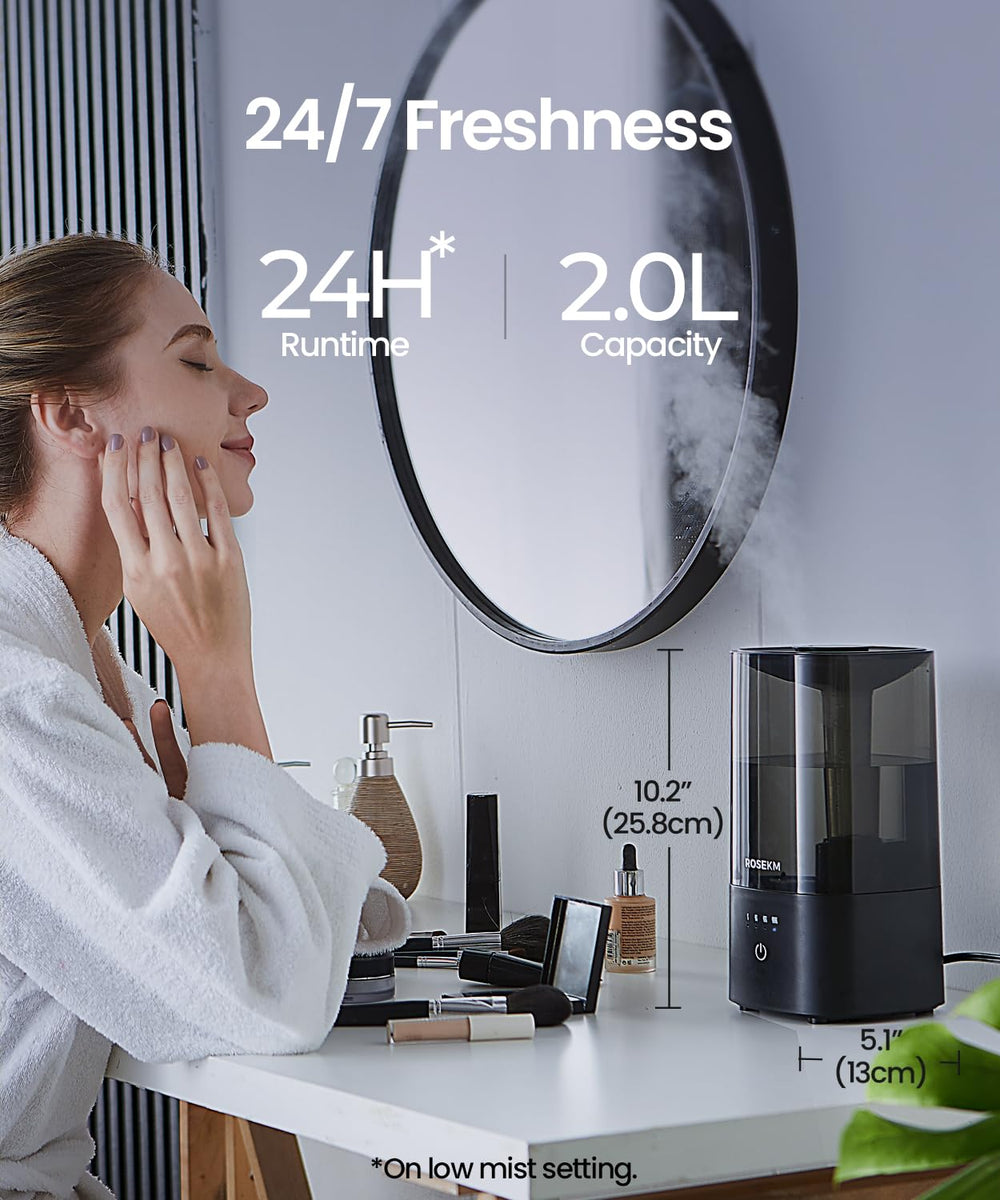 ROSEKM detachable water tank open for easy refill and stress-free maintenance