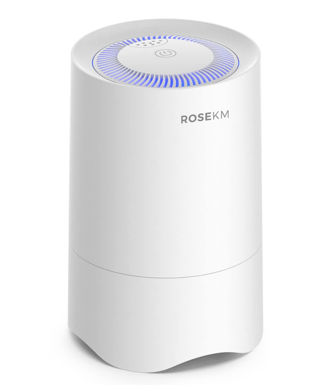 Rosekm front view white mini purifier showing clean design and compact benefit