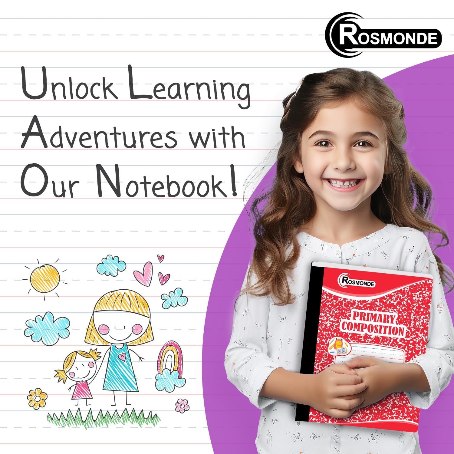 Rosmonde child writing in notebook illustrating handwriting practice benefit