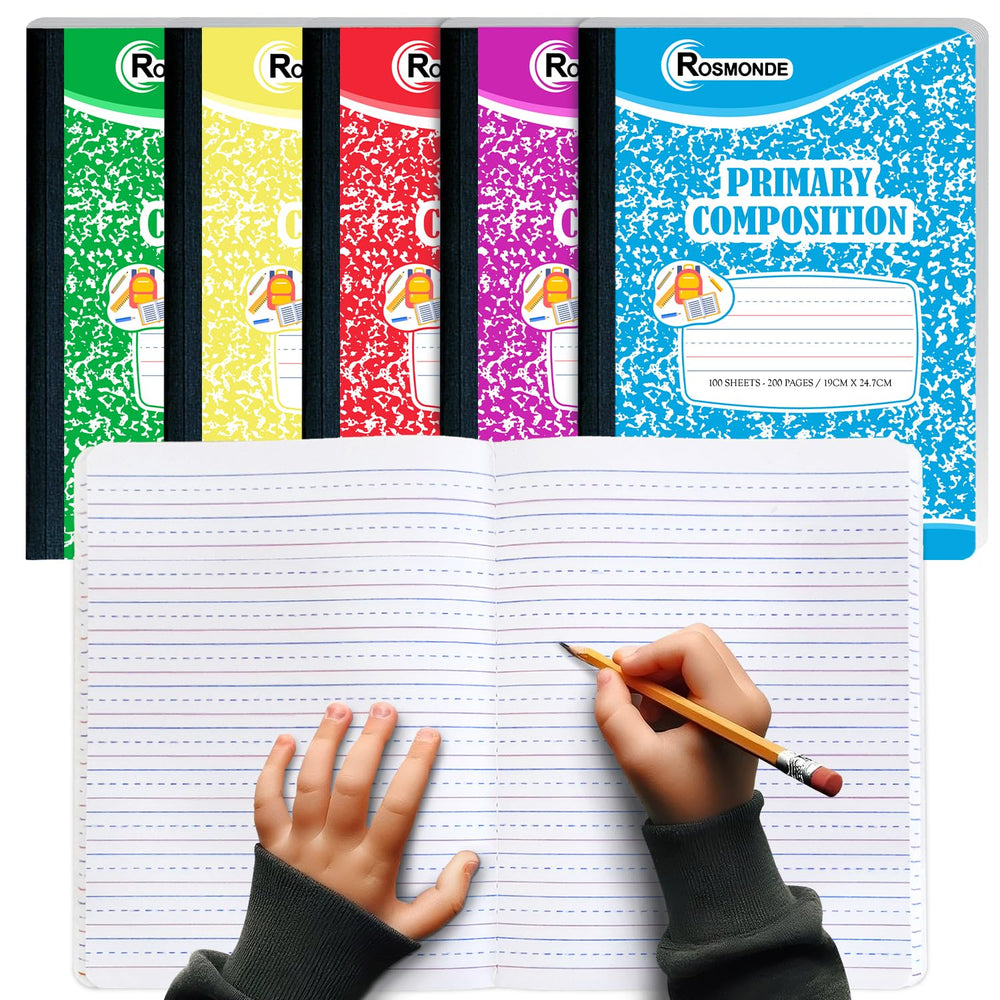 Rosmonde notebooks on desk in classroom setting highlighting ready-to-use supplies