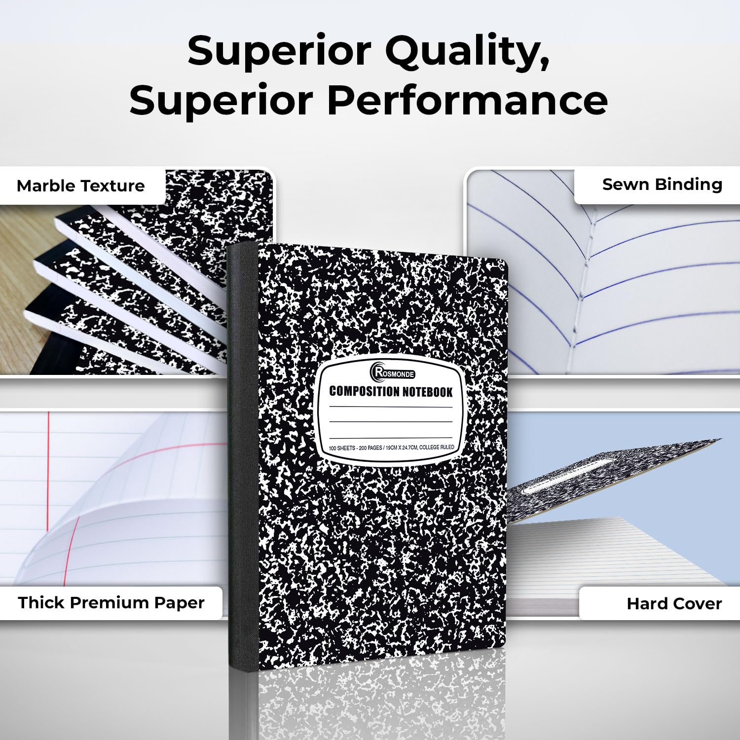 Rosmonde sewn binding detail highlighting durable construction and longevity