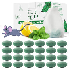 ROTIAH front packaging showing 24 natural peppermint repellent pouches for quick protection