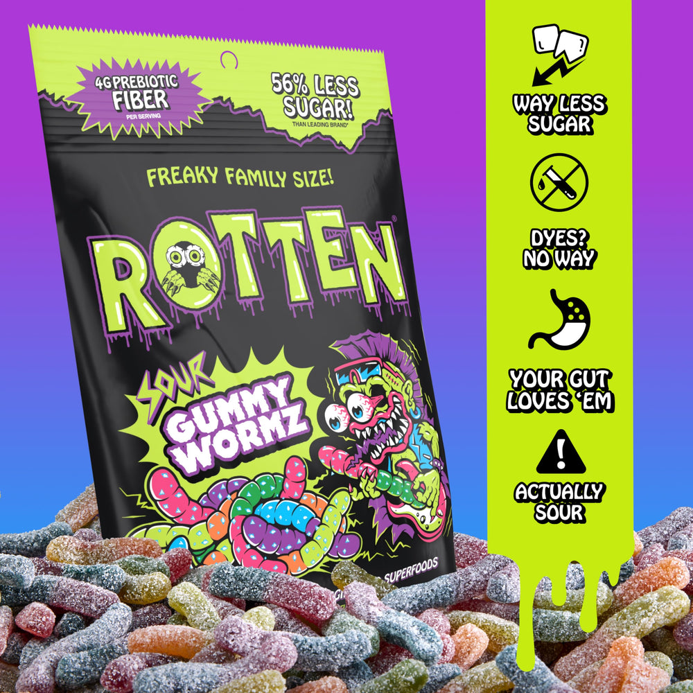 Rotten worms arranged on slate plate demonstrating serving suggestion and color variety