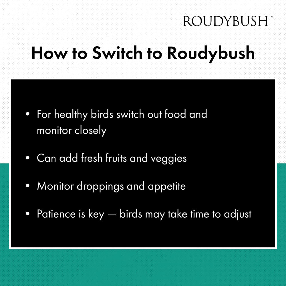 RoudyBush open bag displaying pellet contents and ease of serving