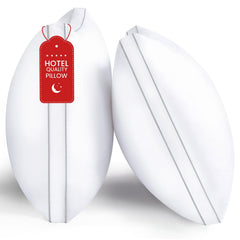 ROUMEA front view of queen pillows showing plush hotel-style look and immediate comfort
