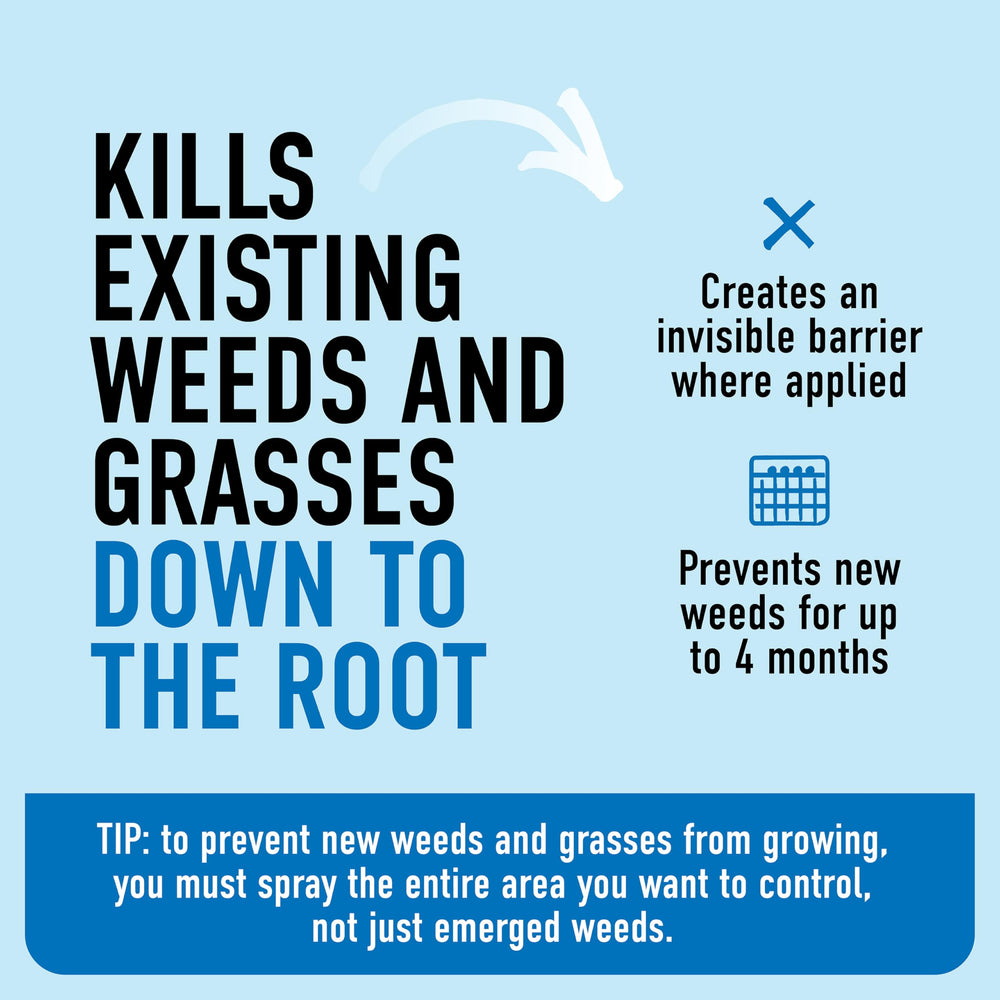 Applying Roundup to a mulched bed using wand to protect nearby plants