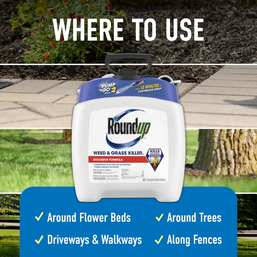 Roundup extendable wand detail illustrating targeted reach and accuracy