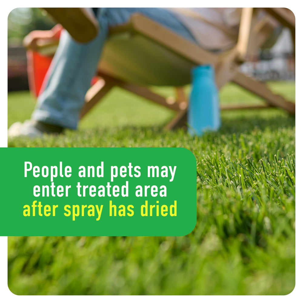 Homeowner using Roundup wand in a yard setting — Roundup providing precise spot control