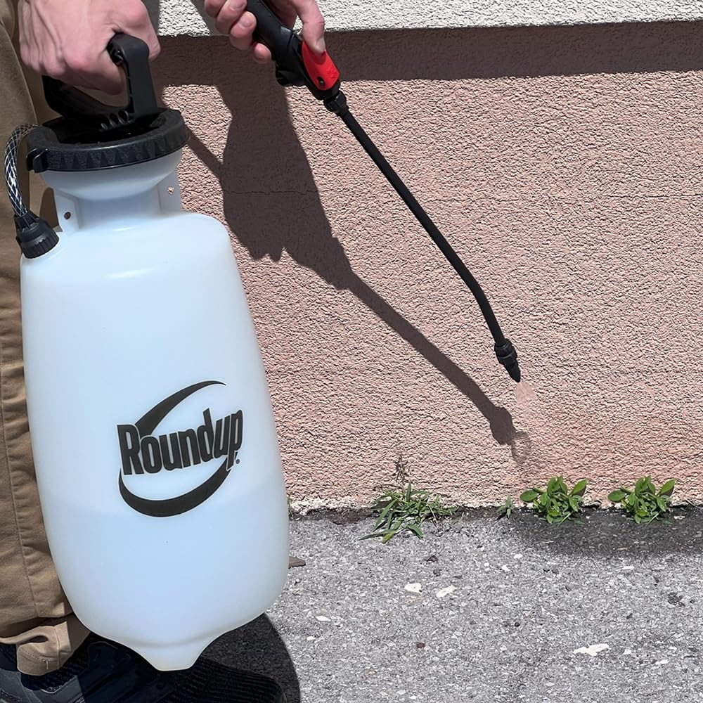 Roundup pump handle ergonomic view showing reduced pumping effort