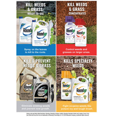 Roundup being sprayed on patio weeds showing fast-acting control
