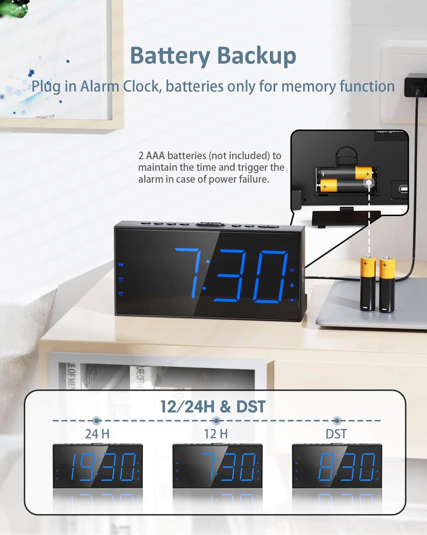 Roxicosly in bedroom lifestyle scene demonstrating reliable wake for heavy sleepers