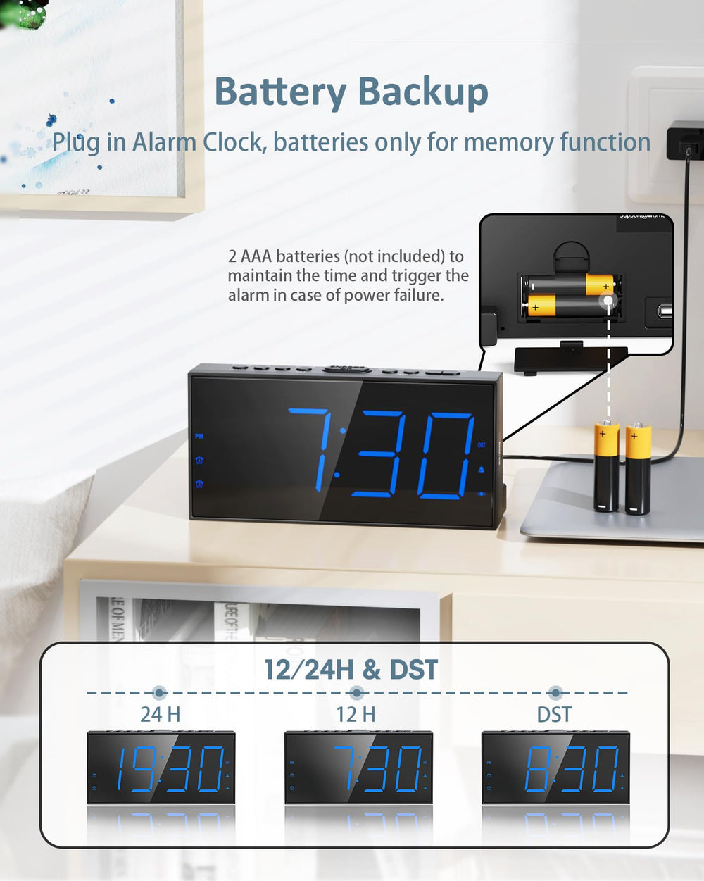 Roxicosly in bedroom lifestyle scene demonstrating reliable wake for heavy sleepers