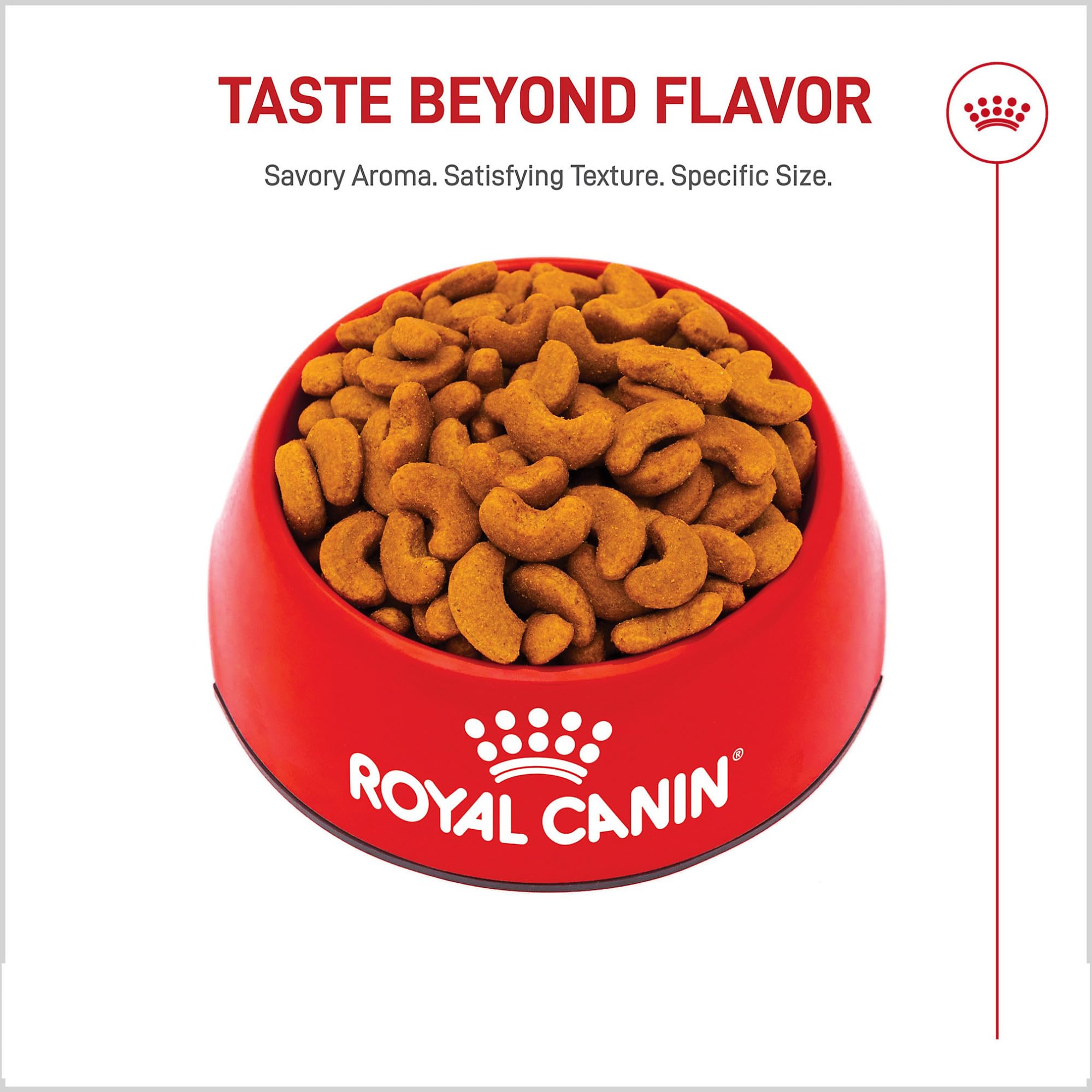 ROYAL CANIN 17 lb bag beside scale showing package weight