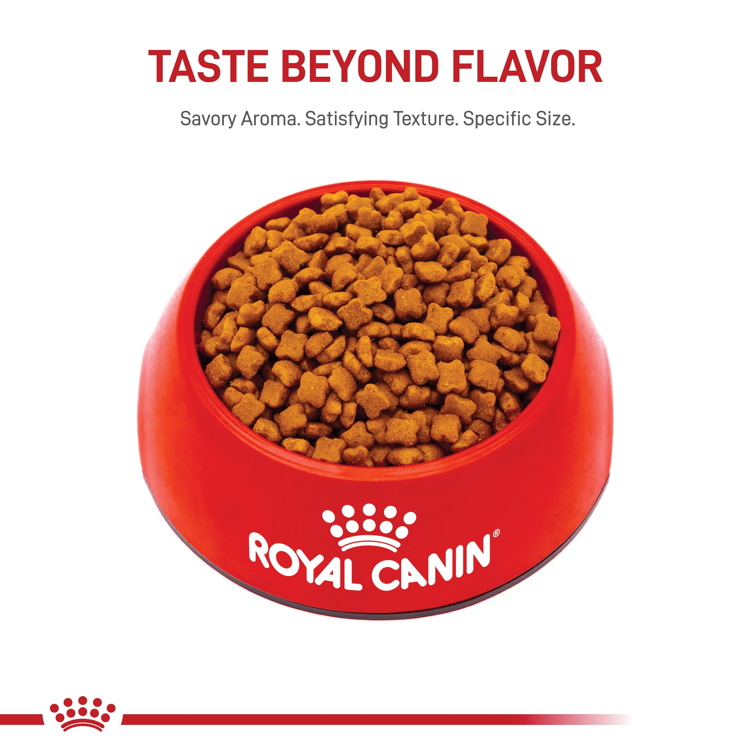 ROYAL CANIN open 3 lb bag showing resealable top and convenient storage
