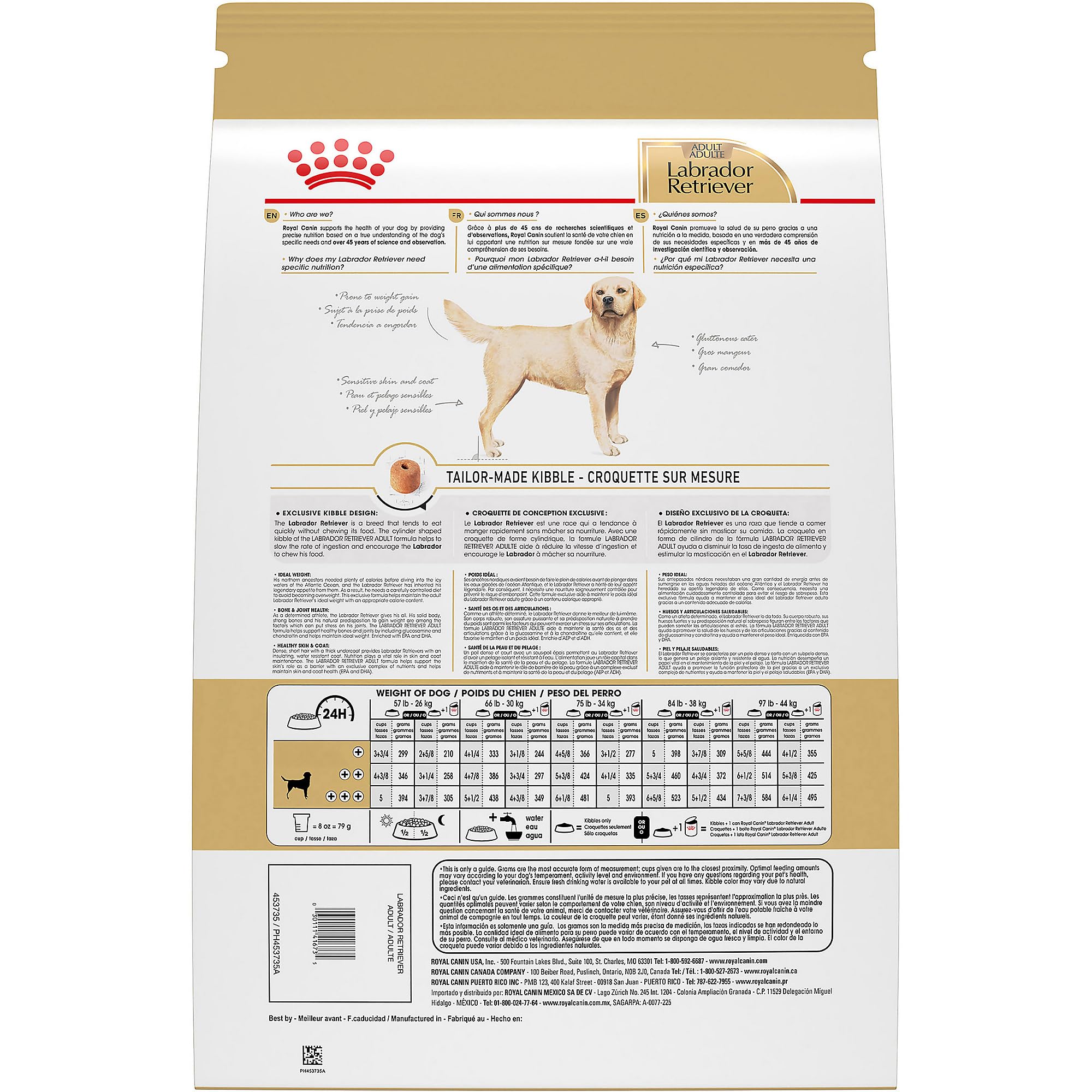 ROYAL CANIN kibble close-up highlighting texture for slower eating