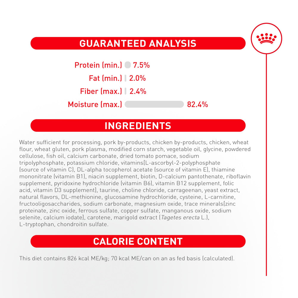 ROYAL CANIN case of 12 cans packaging for convenient bulk supply benefit