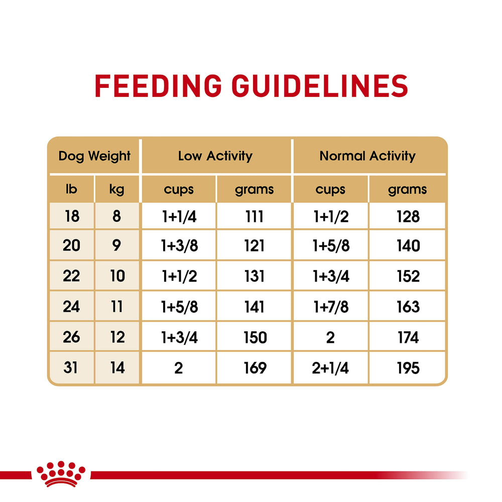 ROYAL CANIN serving suggestion in bowl showing portion consistency
