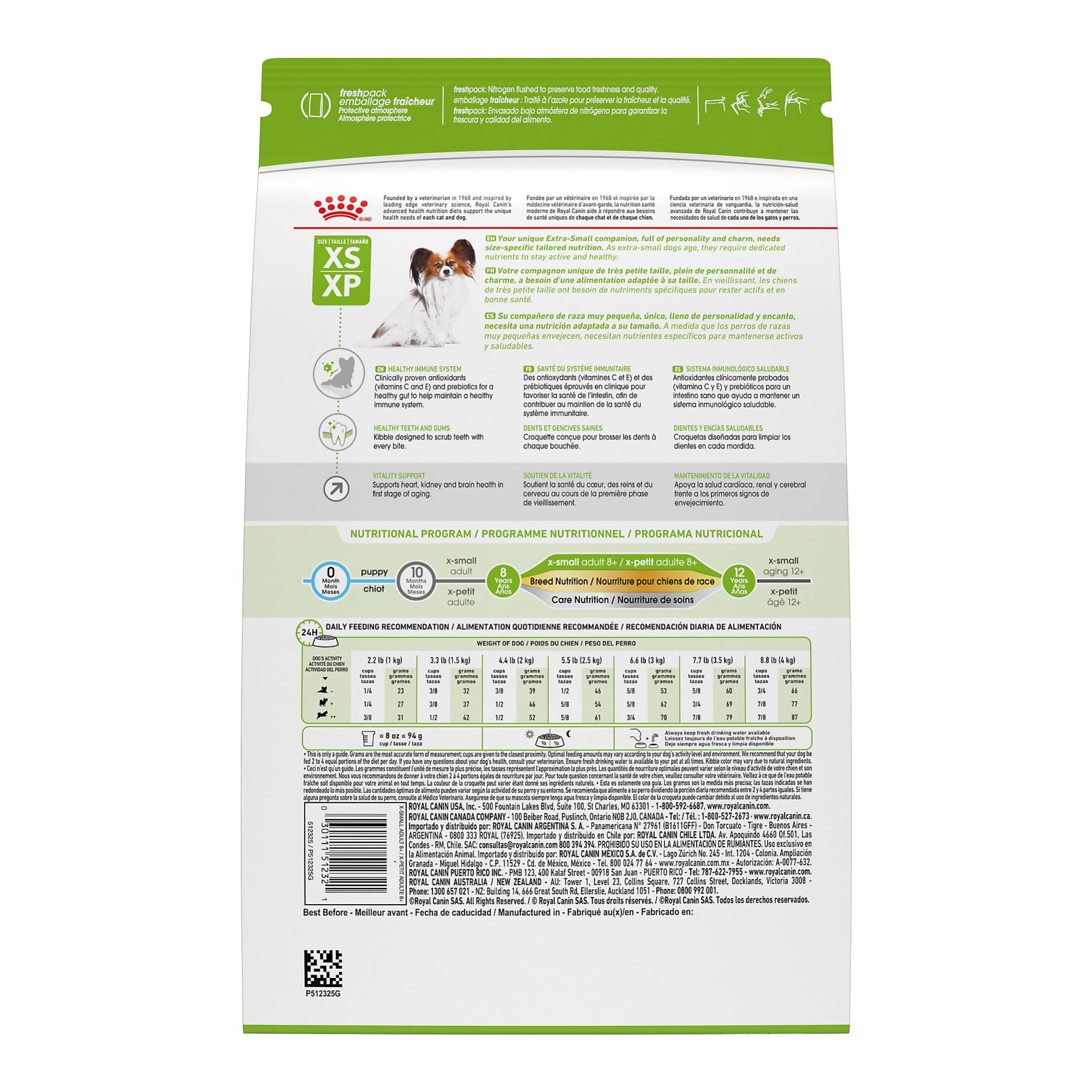 ROYAL CANIN close up of X‑Small kibble texture for easy chewing