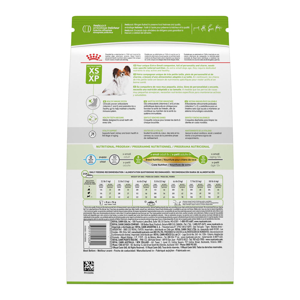 ROYAL CANIN close up of X‑Small kibble texture for easy chewing