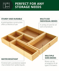 ROYAL CRAFT WOOD trays installed in drawer providing tidy storage benefit