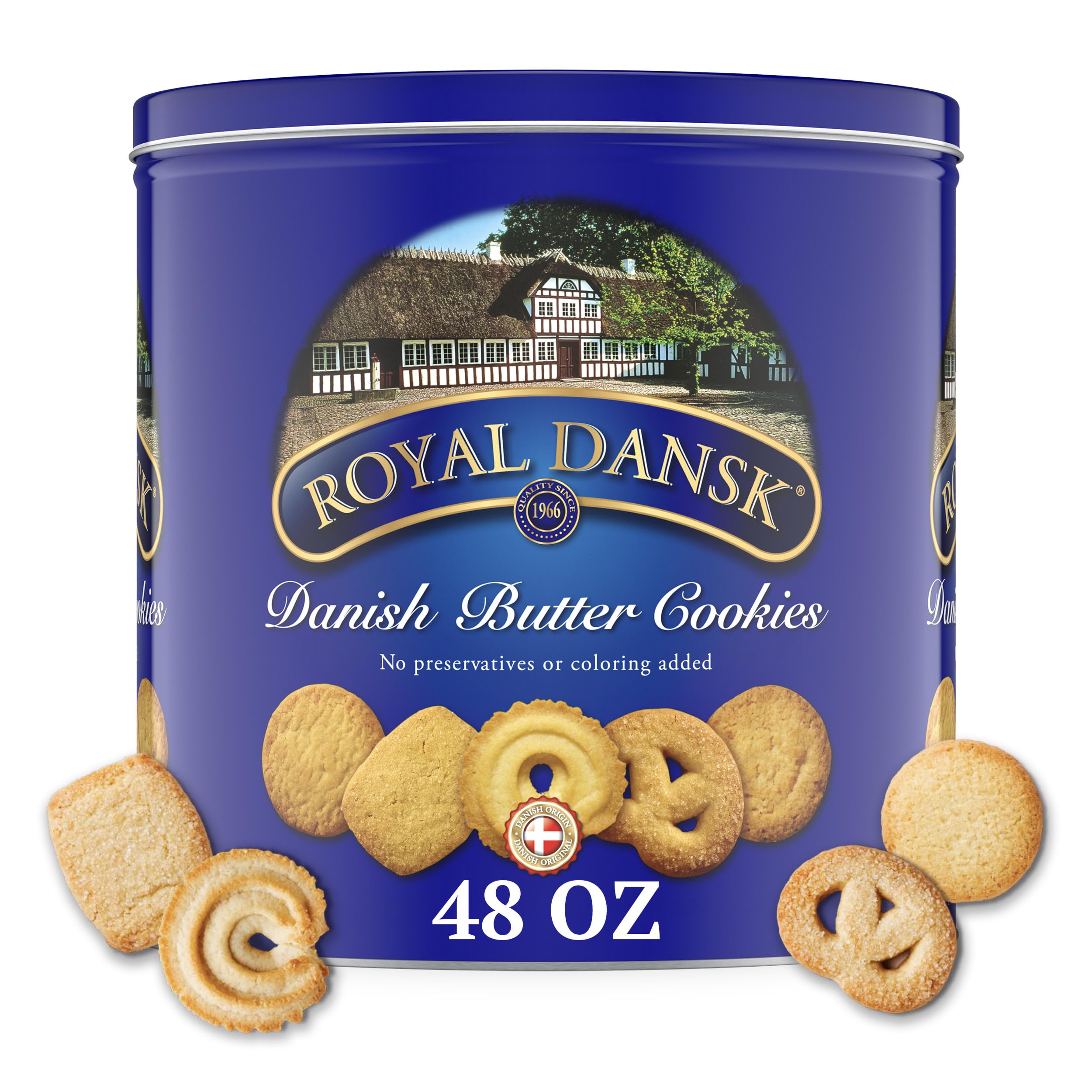 Royal Dansk front tin showing giftable packaging and festive appeal