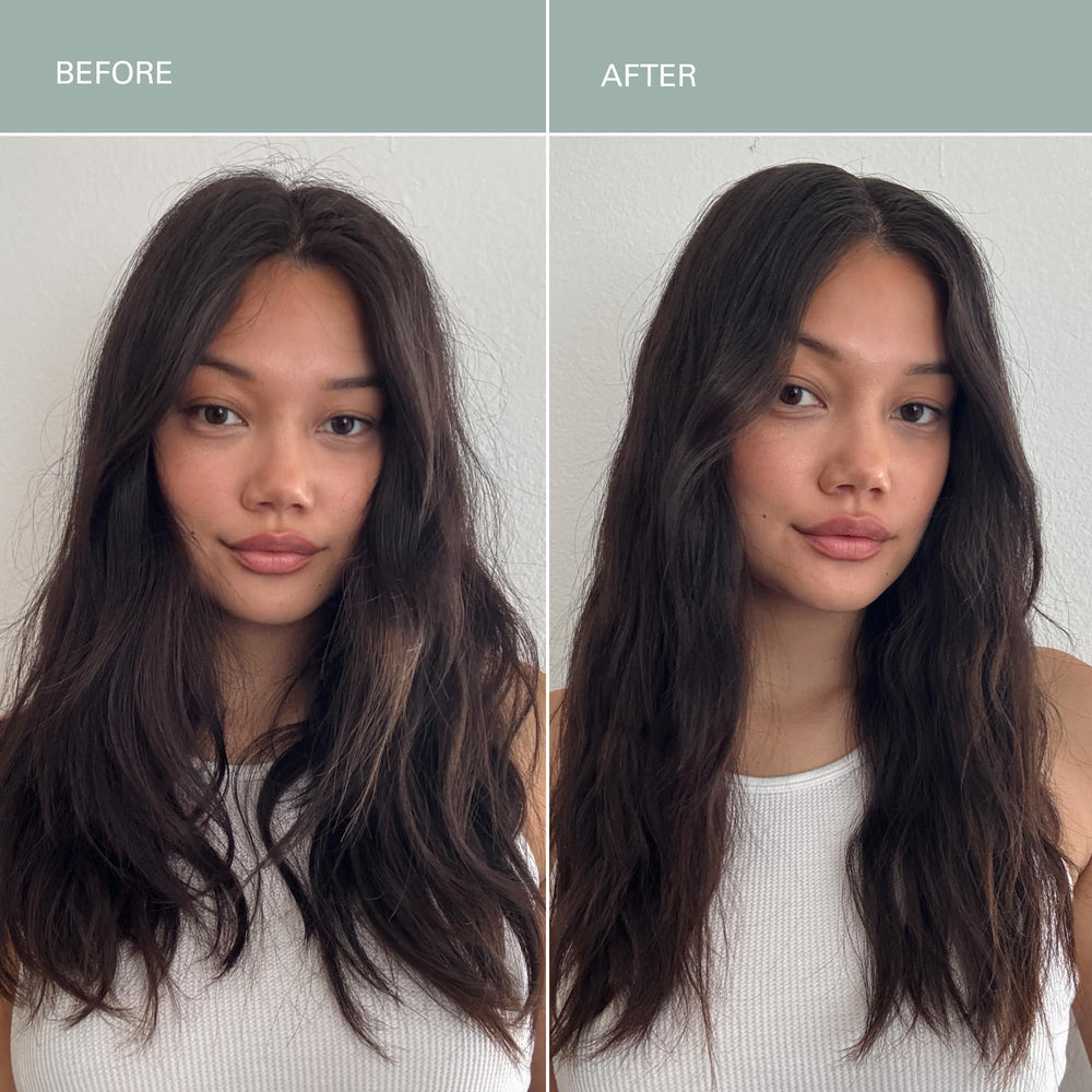 RŌZ texture dispensed on hand showing lightweight lotion consistency for quick absorption