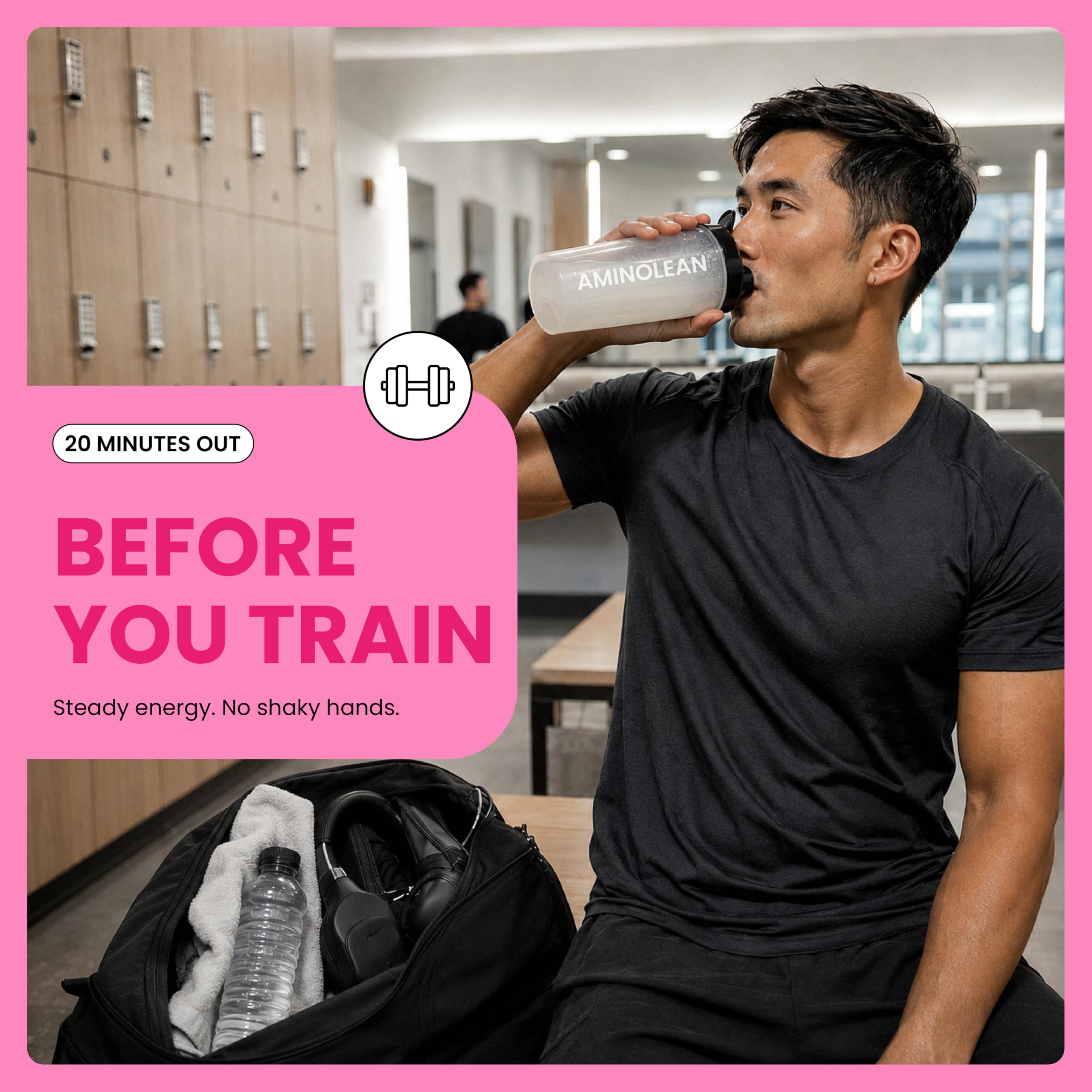 RSP NUTRITION in-gym use showing focused pre-workout benefit