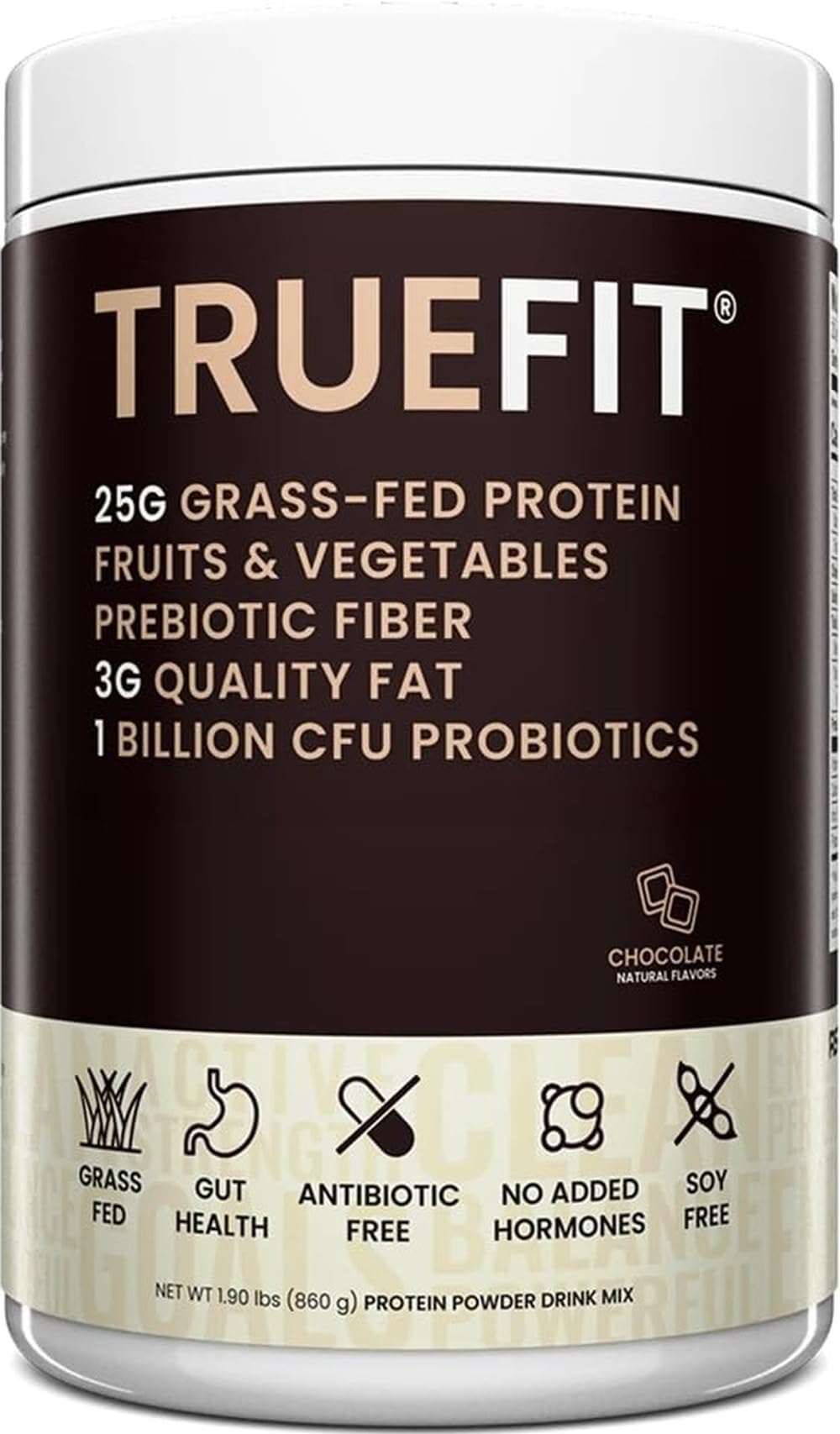 RSP NUTRITION TrueFit front packaging showing clean meal replacement benefits