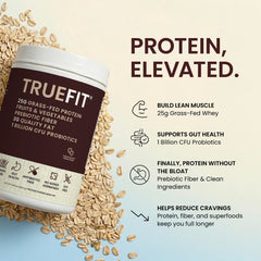 RSP NUTRITION TrueFit scoop and powder close-up highlighting smooth texture benefit