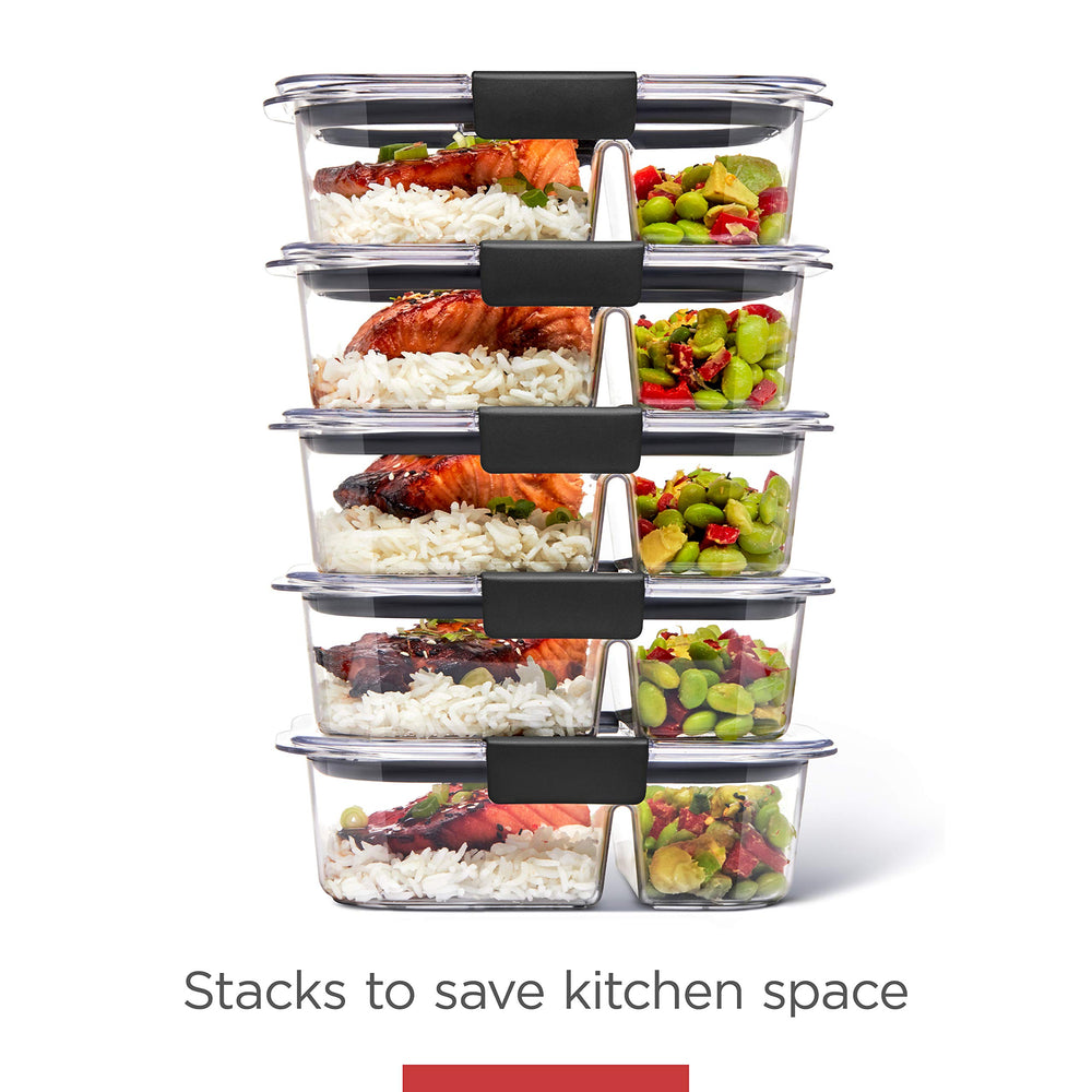 Rubbermaid Brilliance close-up of BPA-free label assuring safe food storage