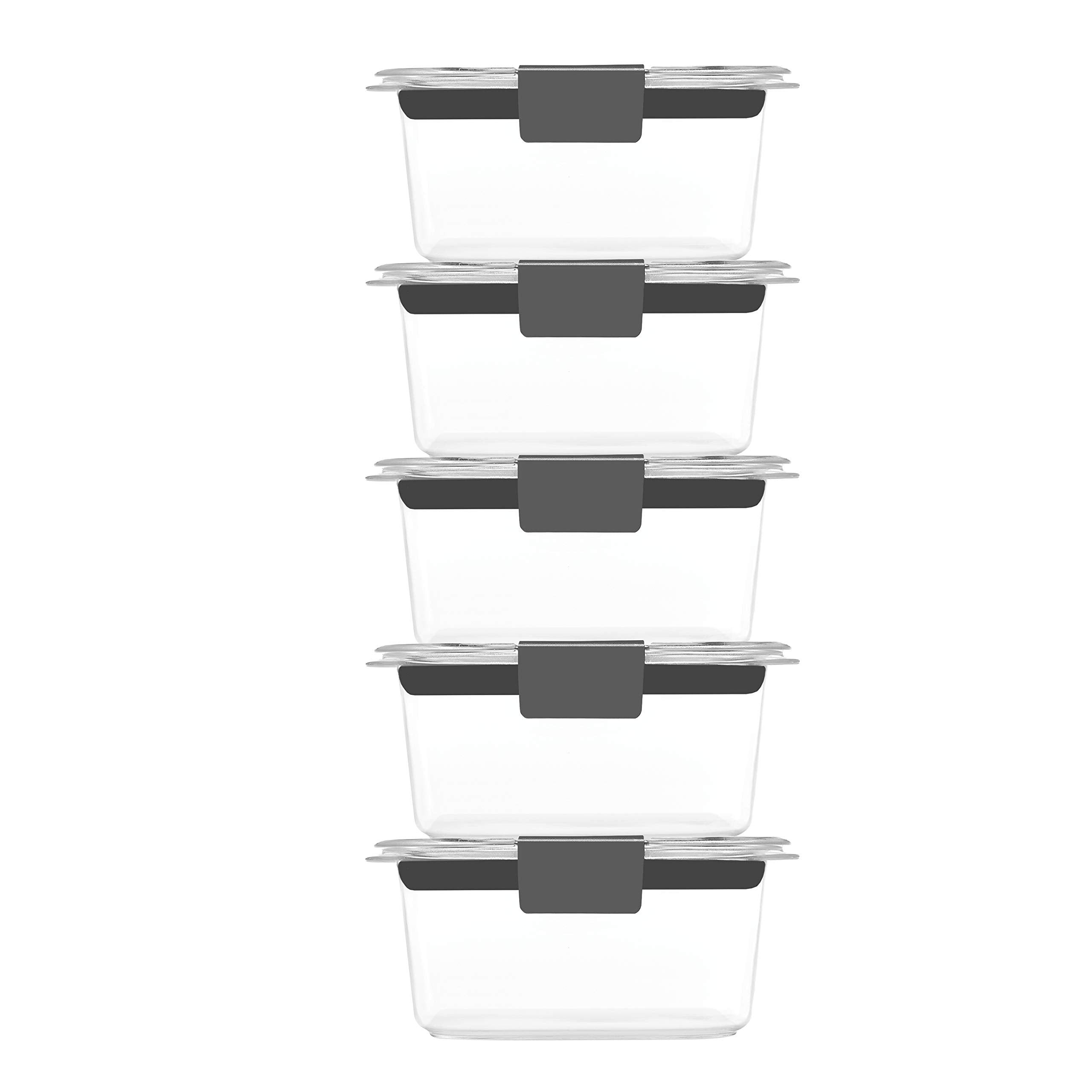 Rubbermaid Brilliance close-up of sealed lid highlighting leak-proof benefit