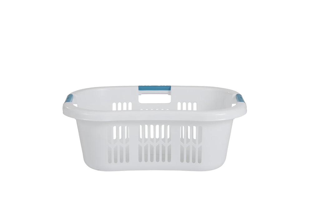 Rubbermaid side profile highlighting curved design that rests on your hip