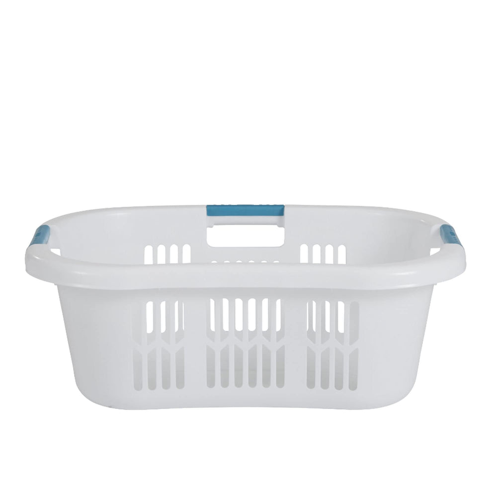 Rubbermaid royal blue handle close-up showing comfort grip for easier carrying