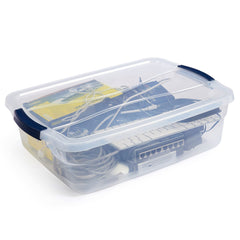 Rubbermaid stacked in cabinet demonstrating stable space-saving stacking