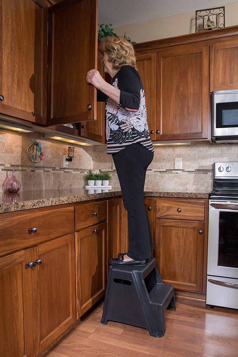 Rubbermaid non-marring feet protecting floor and preventing slips