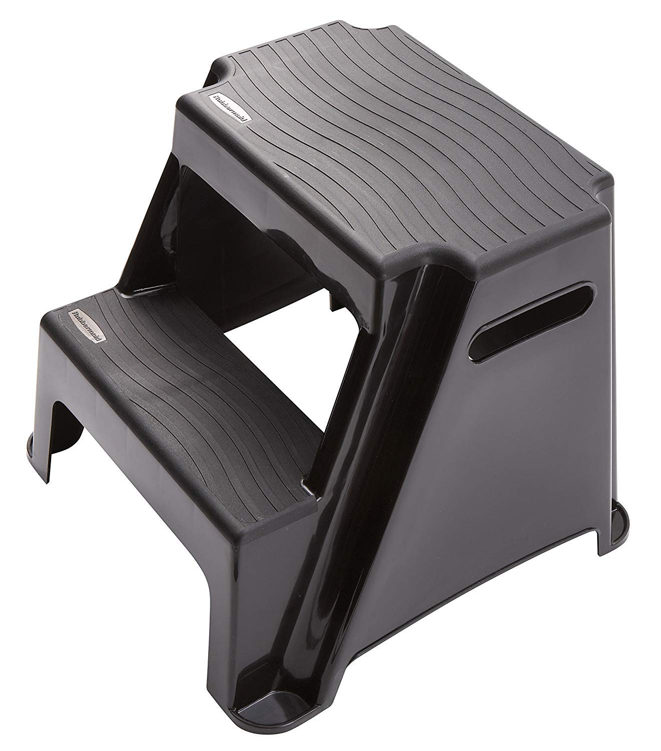 Rubbermaid detailed view of textured step treads for improved traction